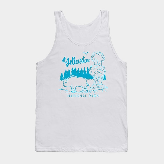 Yellowstone National Park Minimalist Tank Top by Tebscooler